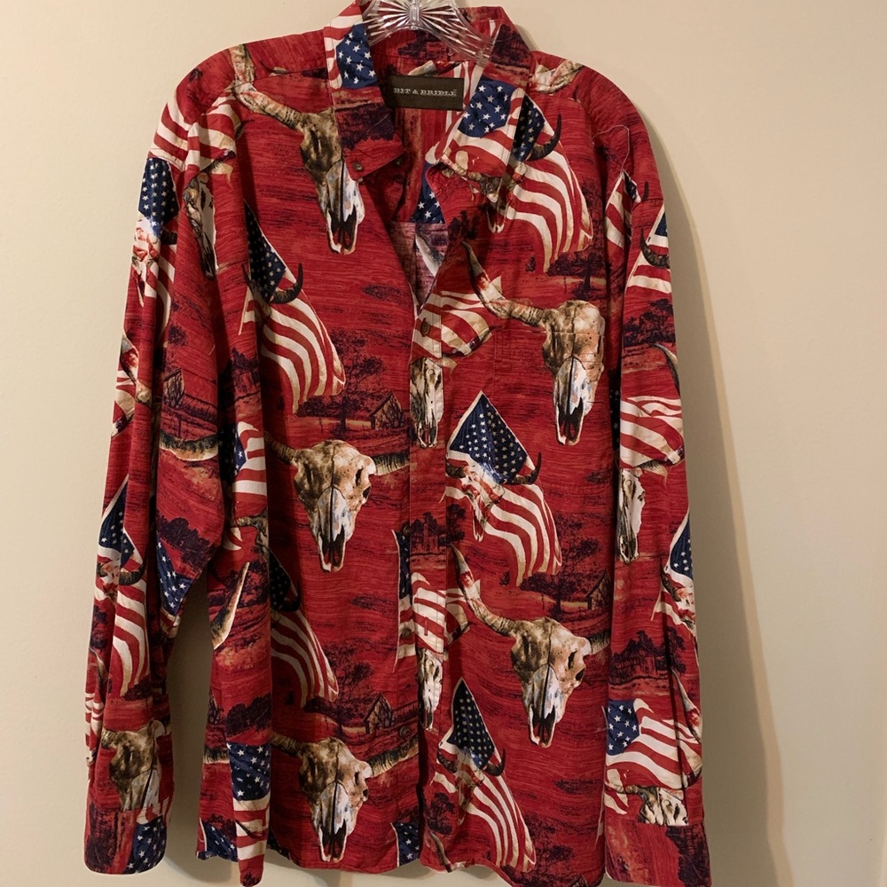 Bit and Bridle Men’s Button Up Shirt size XL